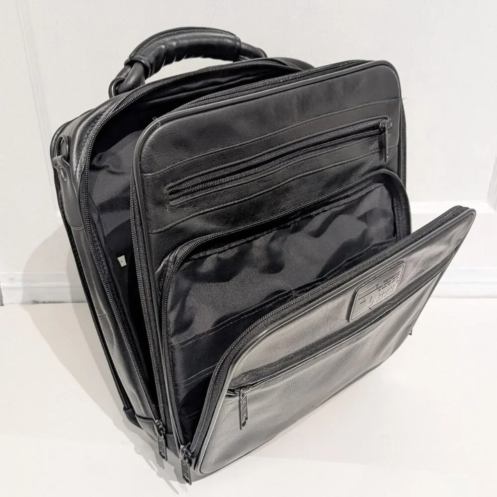 KTK South Korean High Quality Leather Framed Sturdy Briefcase Handle & Strap